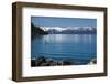 Man paddle boarding in a lake, Lake Tahoe, California, USA-Panoramic Images-Framed Photographic Print