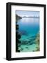 Man paddle boarding in a lake, Lake Tahoe, California, USA-Panoramic Images-Framed Photographic Print