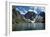 Man Paddle Boards Using Inflatable SUP, Colchuck Lake Alpine Lakes Wilderness Of The Cascade Range-Ben Herndon-Framed Photographic Print