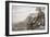 Man Panning Gold on Nome, Alaska, Beach in the Early 20th Century-null-Framed Photo