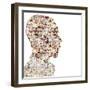 Man People Collage Faces Double Exposure-zurijeta-Framed Photographic Print