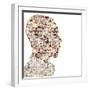 Man People Collage Faces Double Exposure-zurijeta-Framed Photographic Print