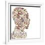 Man People Collage Faces Double Exposure-zurijeta-Framed Photographic Print