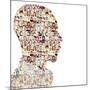 Man People Collage Faces Double Exposure-zurijeta-Mounted Photographic Print