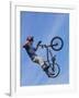 Man Performing Trick on a Bicycle-null-Framed Photographic Print