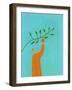 Man picking an orange-Marie Bertrand-Framed Giclee Print