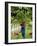 Man Picking Kabinett Grapes at Traminer Below Bolzano, Alto Adige, Italy-Michael Newton-Framed Photographic Print