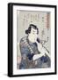 Man Playing a Flute-Kuniyoshi Utagawa-Framed Giclee Print