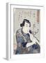 Man Playing a Flute-Kuniyoshi Utagawa-Framed Giclee Print