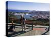 Man Playing a Saxophone at Morne Fortune, with a View Over Castries, St. Lucia, West Indies-Yadid Levy-Stretched Canvas