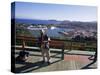 Man Playing a Saxophone at Morne Fortune, with a View Over Castries, St. Lucia, West Indies-Yadid Levy-Stretched Canvas