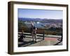 Man Playing a Saxophone at Morne Fortune, with a View Over Castries, St. Lucia, West Indies-Yadid Levy-Framed Photographic Print