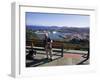 Man Playing a Saxophone at Morne Fortune, with a View Over Castries, St. Lucia, West Indies-Yadid Levy-Framed Photographic Print