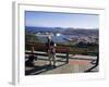 Man Playing a Saxophone at Morne Fortune, with a View Over Castries, St. Lucia, West Indies-Yadid Levy-Framed Photographic Print