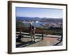 Man Playing a Saxophone at Morne Fortune, with a View Over Castries, St. Lucia, West Indies-Yadid Levy-Framed Photographic Print