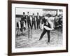 Man Playing Cricket-null-Framed Photographic Print