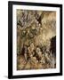 Man Playing Flute to Gnomes-Arthur Rackham-Framed Art Print