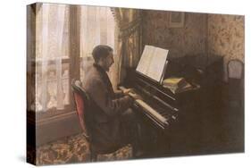 Man Playing Piano, 1876-Gustave Caillebotte-Stretched Canvas