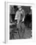 Man Playing Quoits, Like Horse Shoes, in an English Pub-Hans Wild-Framed Photographic Print