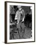 Man Playing Quoits, Like Horse Shoes, in an English Pub-Hans Wild-Framed Photographic Print