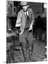 Man Playing Quoits, Like Horse Shoes, in an English Pub-Hans Wild-Mounted Photographic Print