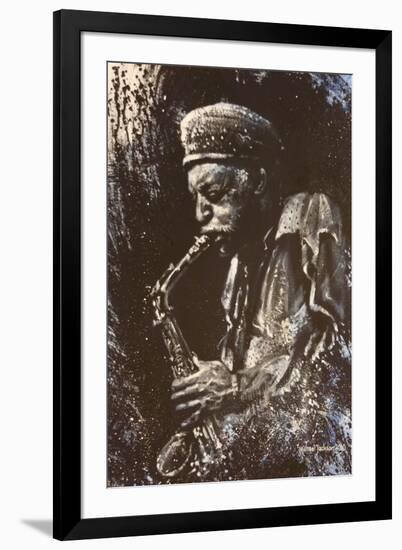 Man Playing Saxaphone-Michael Jackson-Framed Premium Giclee Print