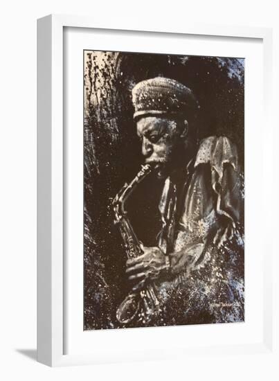 Man Playing Saxaphone-Michael Jackson-Framed Giclee Print