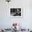 Man Playing Table Skittles in an English Pub-null-Framed Photographic Print displayed on a wall