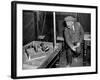 Man Playing Table Skittles in an English Pub-null-Framed Photographic Print