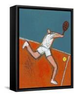 Man Playing Tennis-Marie Bertrand-Framed Stretched Canvas