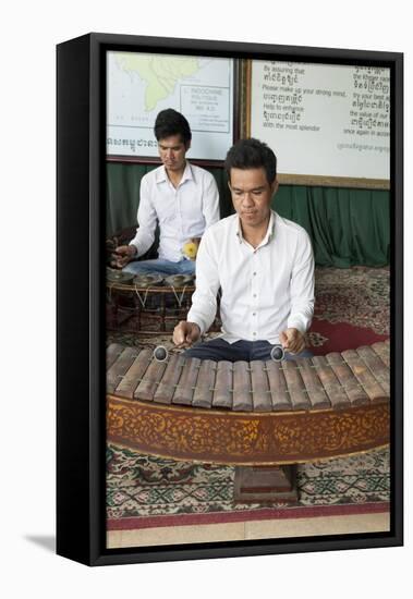 Man Playing the Roneat Ek-null-Framed Stretched Canvas