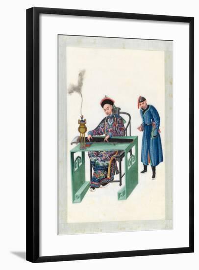 Man Playing the Zheng-null-Framed Giclee Print