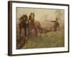 Man Ploughing a Field-Harold Harvey-Framed Giclee Print