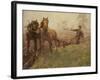 Man Ploughing a Field-Harold Harvey-Framed Giclee Print