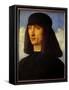 Man Portrait, 15Th Century (Oil on Wood)-Giovanni Bellini-Framed Stretched Canvas