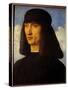 Man Portrait, 15Th Century (Oil on Wood)-Giovanni Bellini-Stretched Canvas