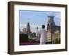 Man Practicing Taiji on the Bund, Shanghai, China-Keren Su-Framed Photographic Print