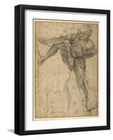 Man Pulling on a Rope, His Left Leg Rehearsed a Second Time-Lodovico Carracci-Framed Giclee Print