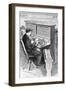 Man Punches Cards into Tabulating Machin-null-Framed Giclee Print