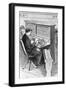 Man Punches Cards into Tabulating Machin-null-Framed Giclee Print