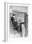 Man Punches Cards into Tabulating Machin-null-Framed Giclee Print