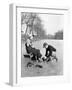 Man Putting on Woman's Ice Skates-Philip Gendreau-Framed Photographic Print