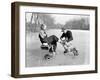 Man Putting on Woman's Ice Skates-Philip Gendreau-Framed Photographic Print