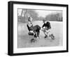 Man Putting on Woman's Ice Skates-Philip Gendreau-Framed Photographic Print