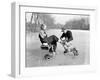 Man Putting on Woman's Ice Skates-Philip Gendreau-Framed Photographic Print