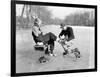 Man Putting on Woman's Ice Skates-Philip Gendreau-Framed Photographic Print