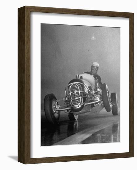 Man Racing in the Midget Auto Race-Ralph Morse-Framed Photographic Print