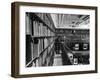 Man Reading Book Among Shelves on Balcony in New York Public Library-Alfred Eisenstaedt-Framed Photographic Print