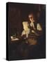 Man Reading by Candlelight, 1805-08 (Oil on Canvas)-Rembrandt Peale-Stretched Canvas