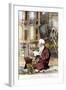 Man Reading Koran in Hagia Sofia-null-Framed Giclee Print